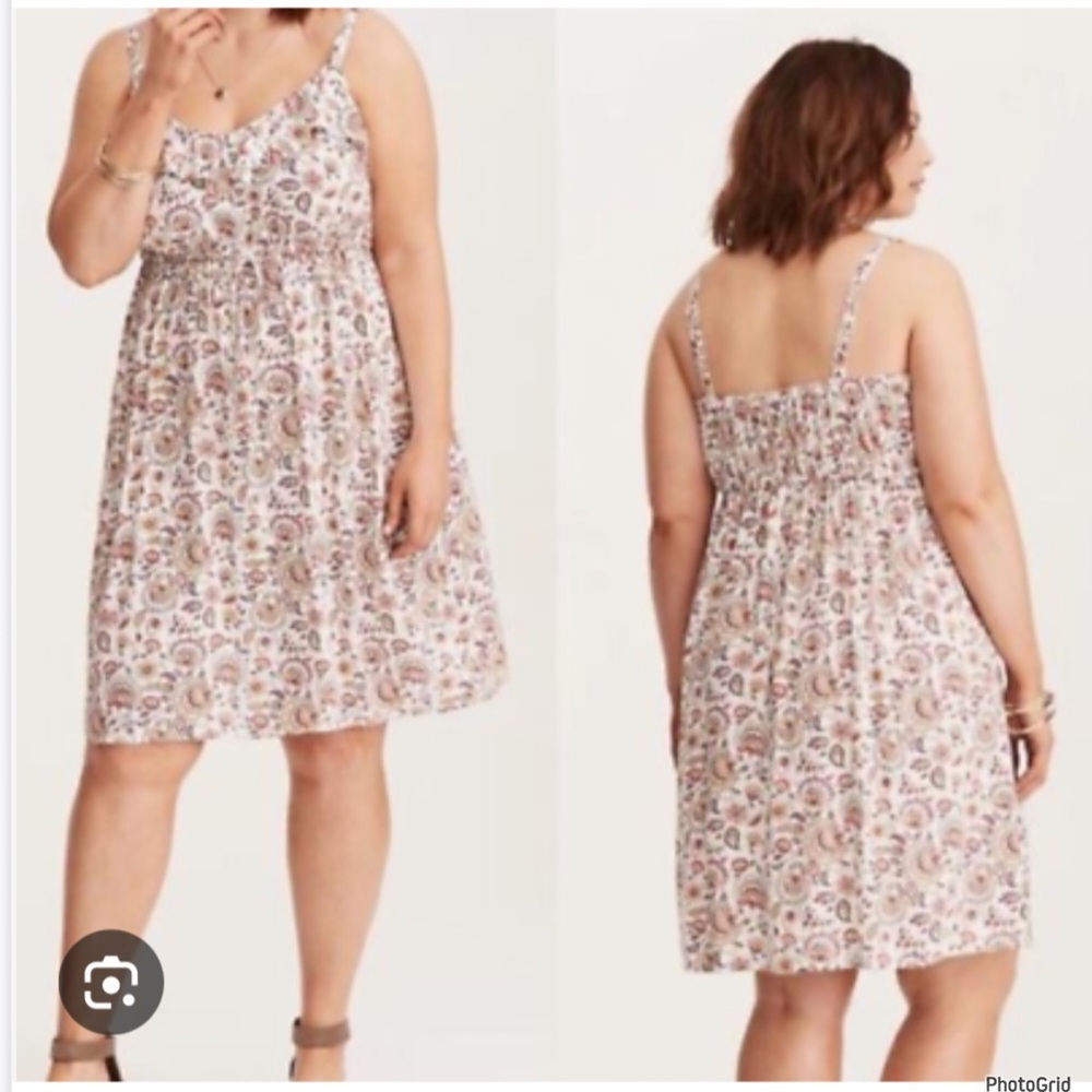 Torrid 1 plus size challis paisley tank style dress NWT